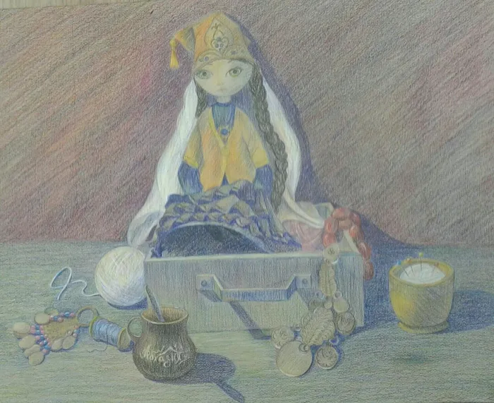 14 лет,Емельянова Айгуль,Тематический натюрморт графика,ДХШ им.М.Х.Хаертдинова г.Лениногорск.jpg